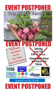 Community Garden Open House Postponed!